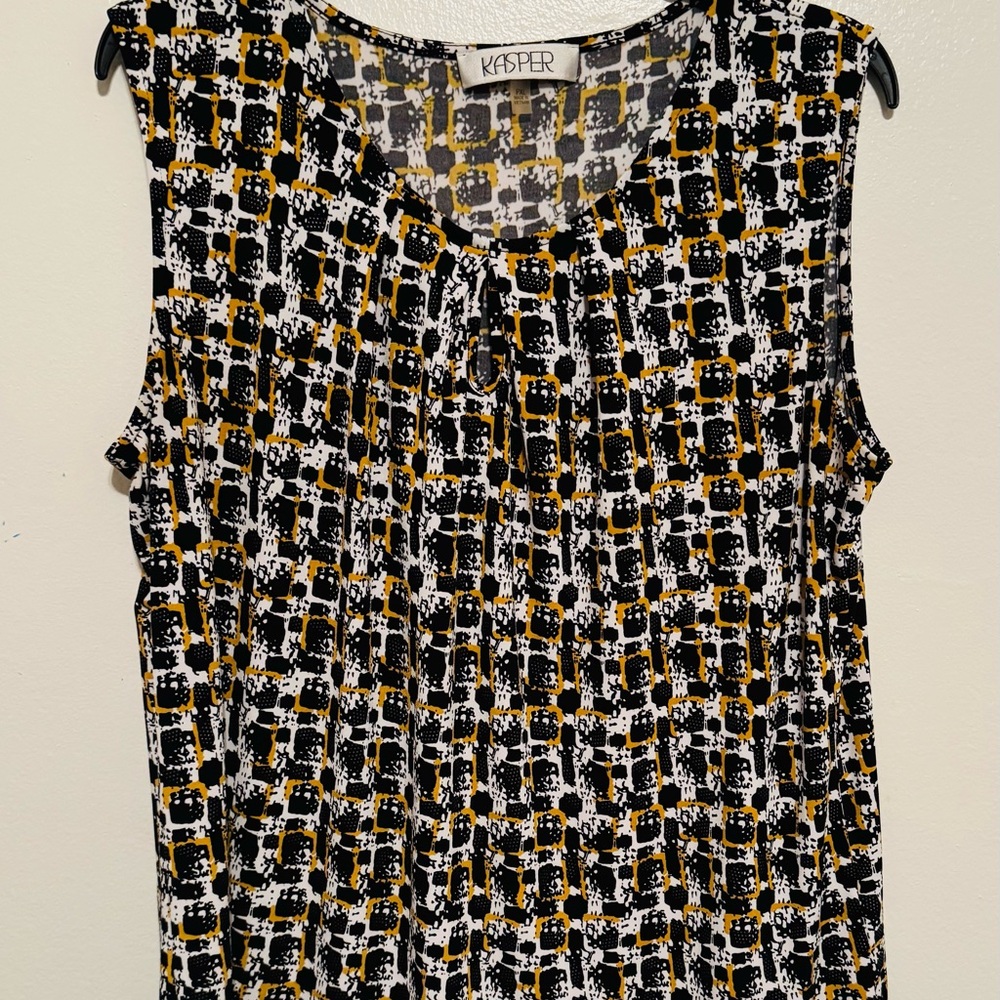 Kasper Abstract Print Blouse